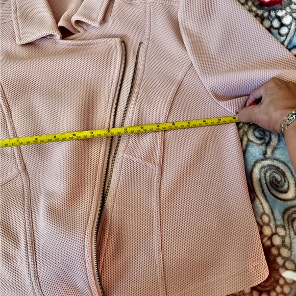 Torrid Pink Cropped Moto Jacket Size: 1 - Picture 6 of 14